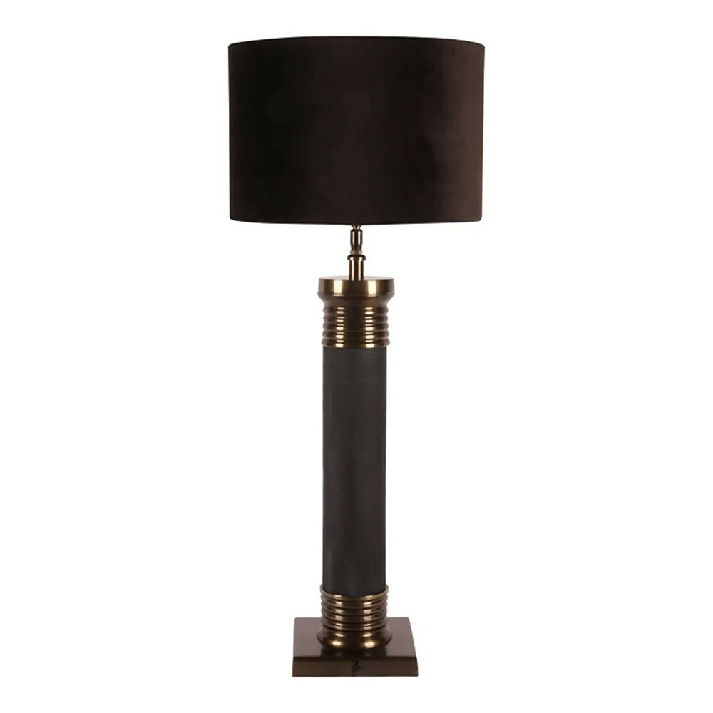 Lampe eléanore noir argenté en fer 84x31x31cm