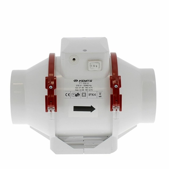 Extracteur tt 100 - 2 vitesses 145 et 187m3/h