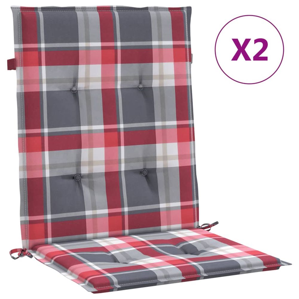 Coussins de chaise de jardin 2 pc tissu oxford 100 x 50 x 3 cm