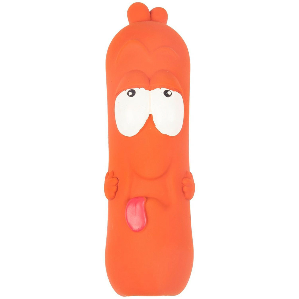 Jouet latex tipsy saucisse brun taille ø 5.5 cm x 20 cm pour chien