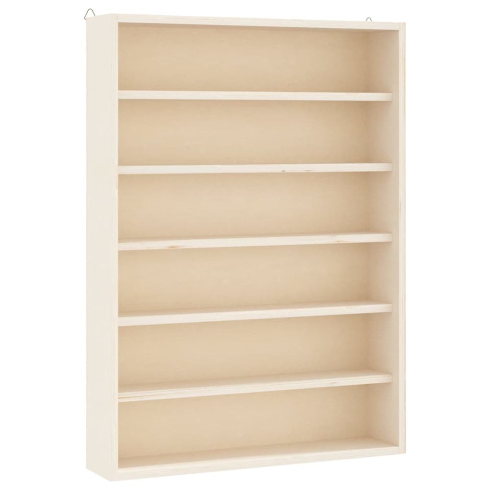 Vitrine de collection en bois avec 6 étagères 40x8,5x55 cm