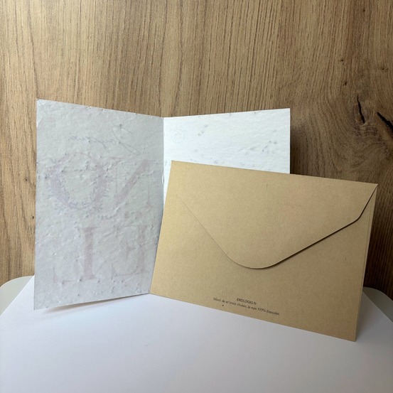 Carte ensemencée à planter - joyeux noël couronne