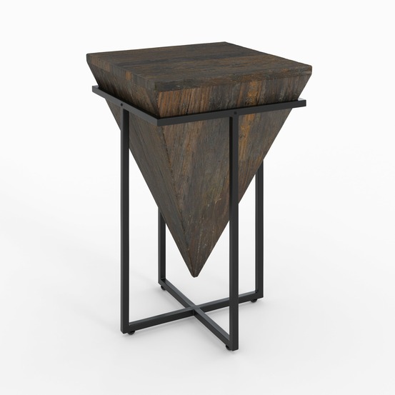 Shanghai-moyenne table d'appoint en bois et métal