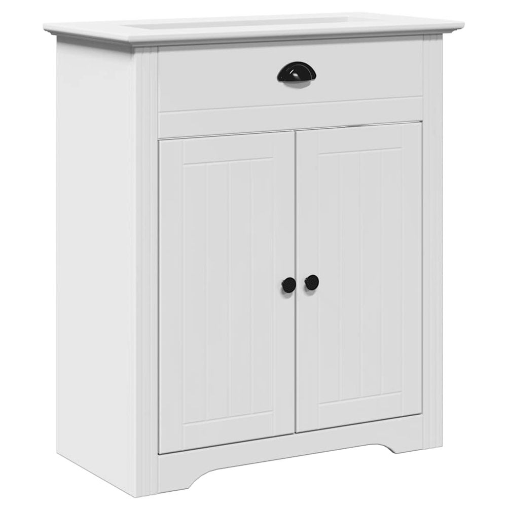 Armoire de lavabo de salle de bain bodo blanc 70x35x80 cm