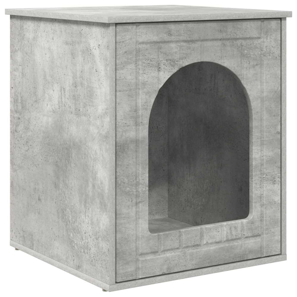 Maison pour chat béton 53 x 52 x 62 cm bois d'ingénierie