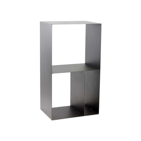 Porte-bûches design 3 cases en acier lublin