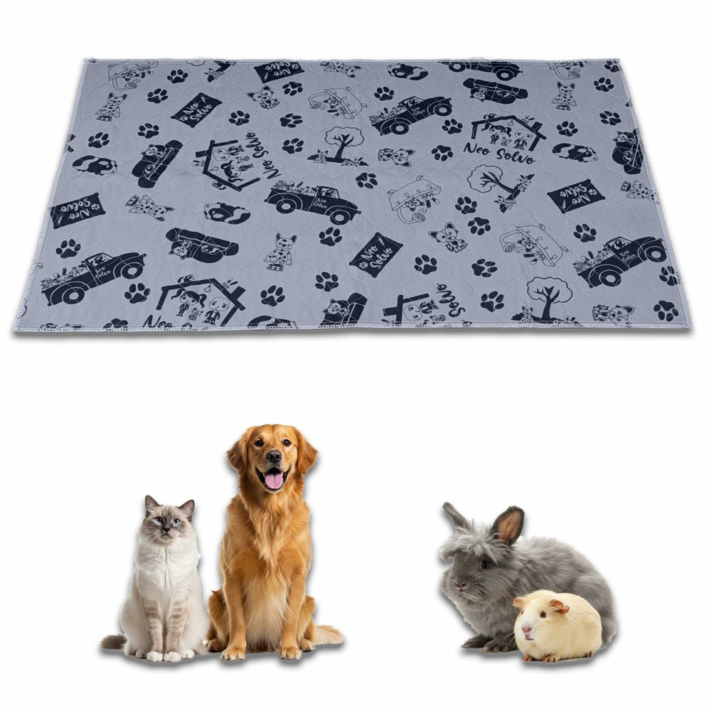 Tapis absorbant et antidérapant - 140 x 70 cm - lavable en machine - pour chien, chat, lapin, cochon d'inde