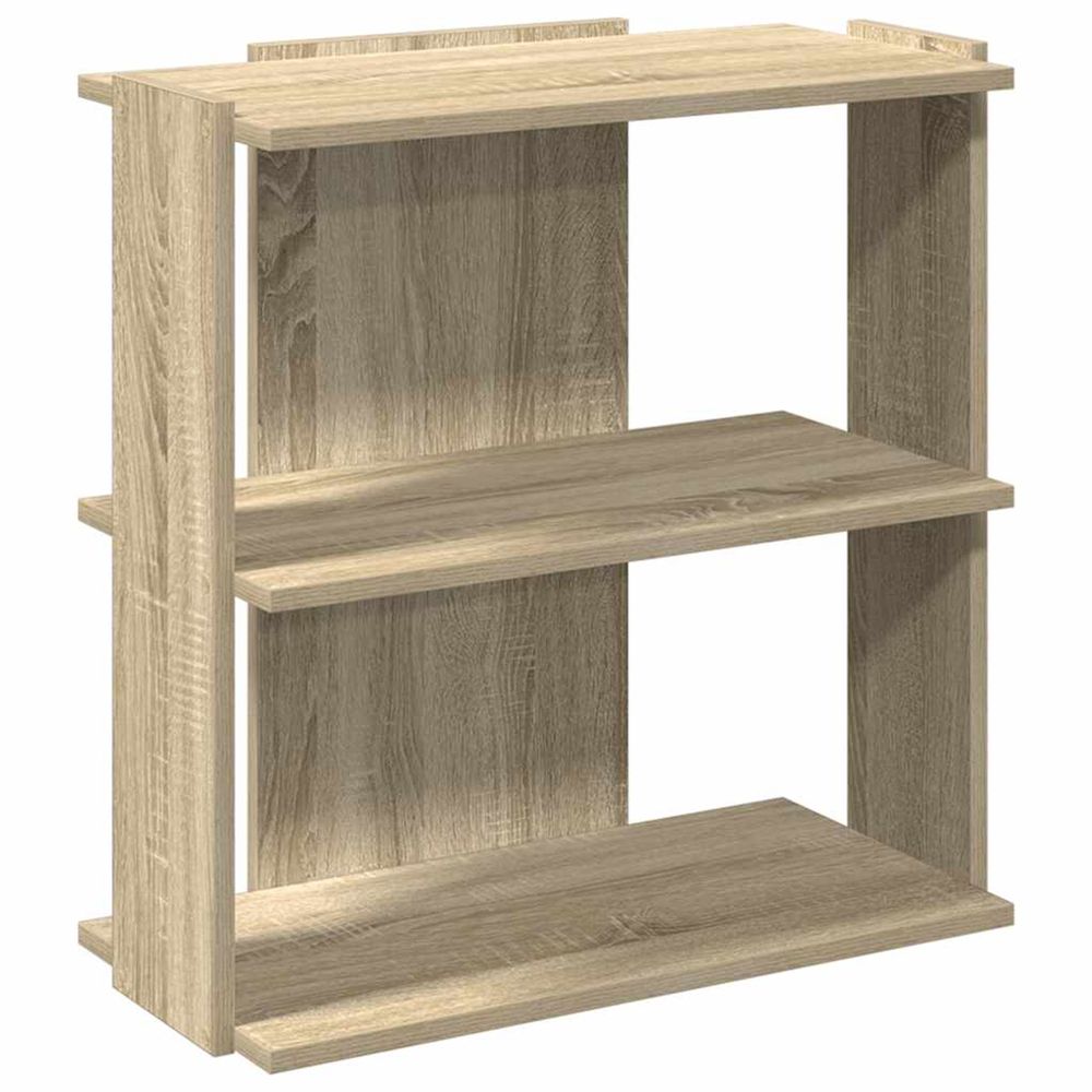 Bibliothèque à 3 niveaux chêne sonoma 60x30x60 cm