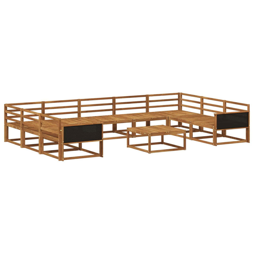 Ensemble de canapés d'extérieur 10 pcs naturel