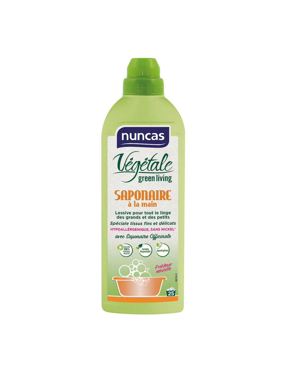 Saponaire lessive à la main végétale 750ml - nuncas