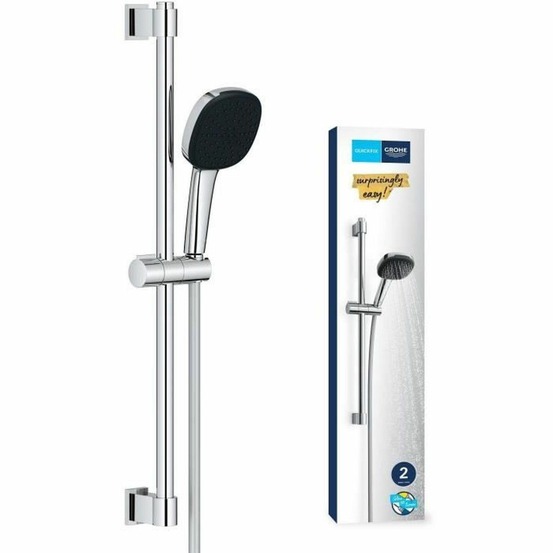 Ensemble de douche pommeau 2 jets, barre et flexible vitalio comfort 110 - economie d'eau