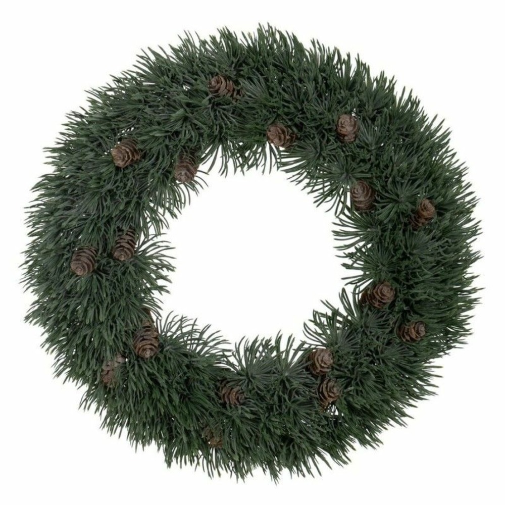 Couronne de noël vert pvc 38 x 38 cm