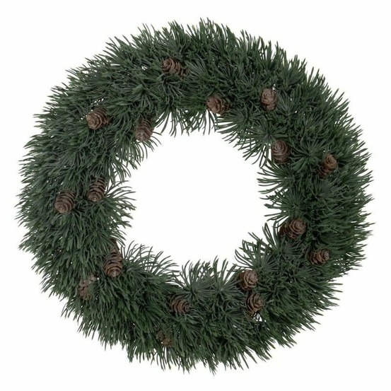 Couronne de noël vert pvc 38 x 38 cm