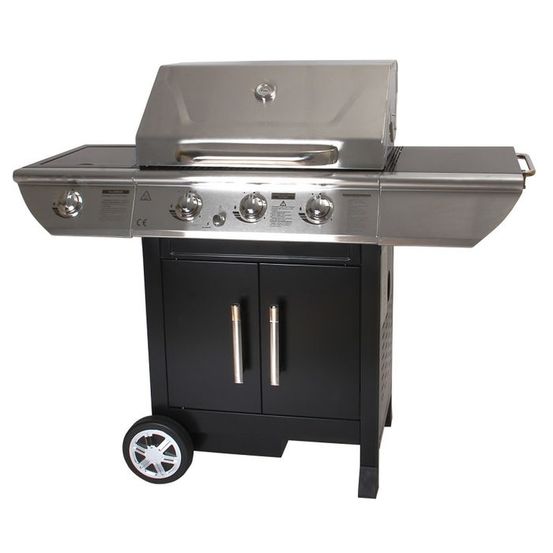 Barbecue à gaz 3 brûleurs + réchaud latéral somagic baltimore