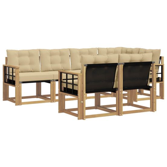 Ensemble de canapés d'extérieur 7 pc blanc et beige