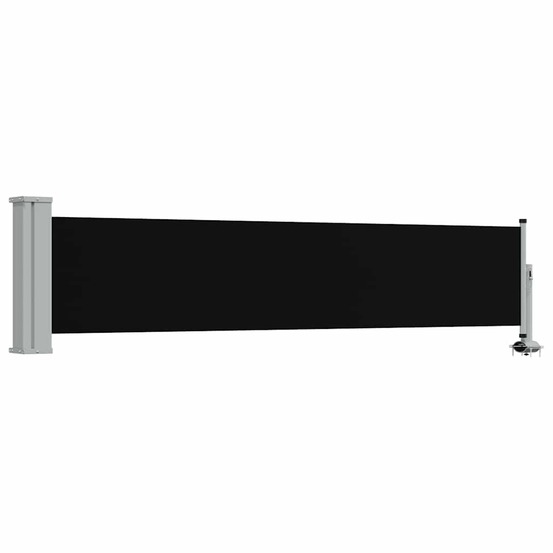 Auvent latéral rétractable de patio 60x300 cm noir