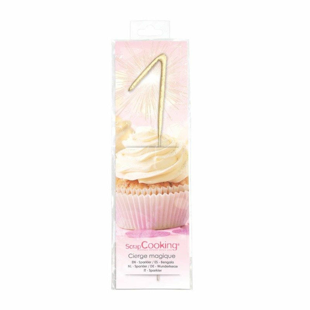 Bougie magique 17,5 cm - chiffre 1