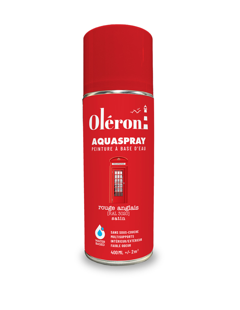 Aérosol technima aquaspray oléron rouge anglais satiné 400ml - technima