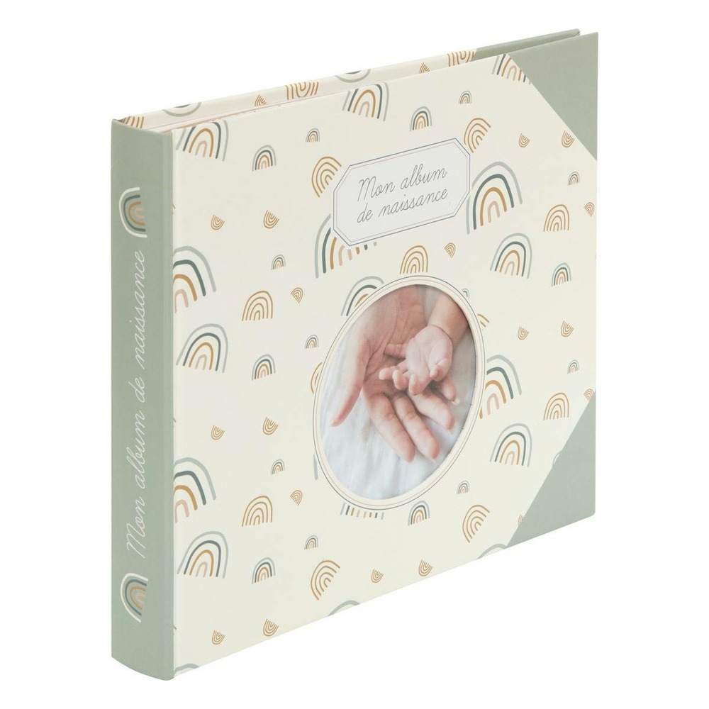 Livre de naissance bébé - carton - vert - 24x27 cm