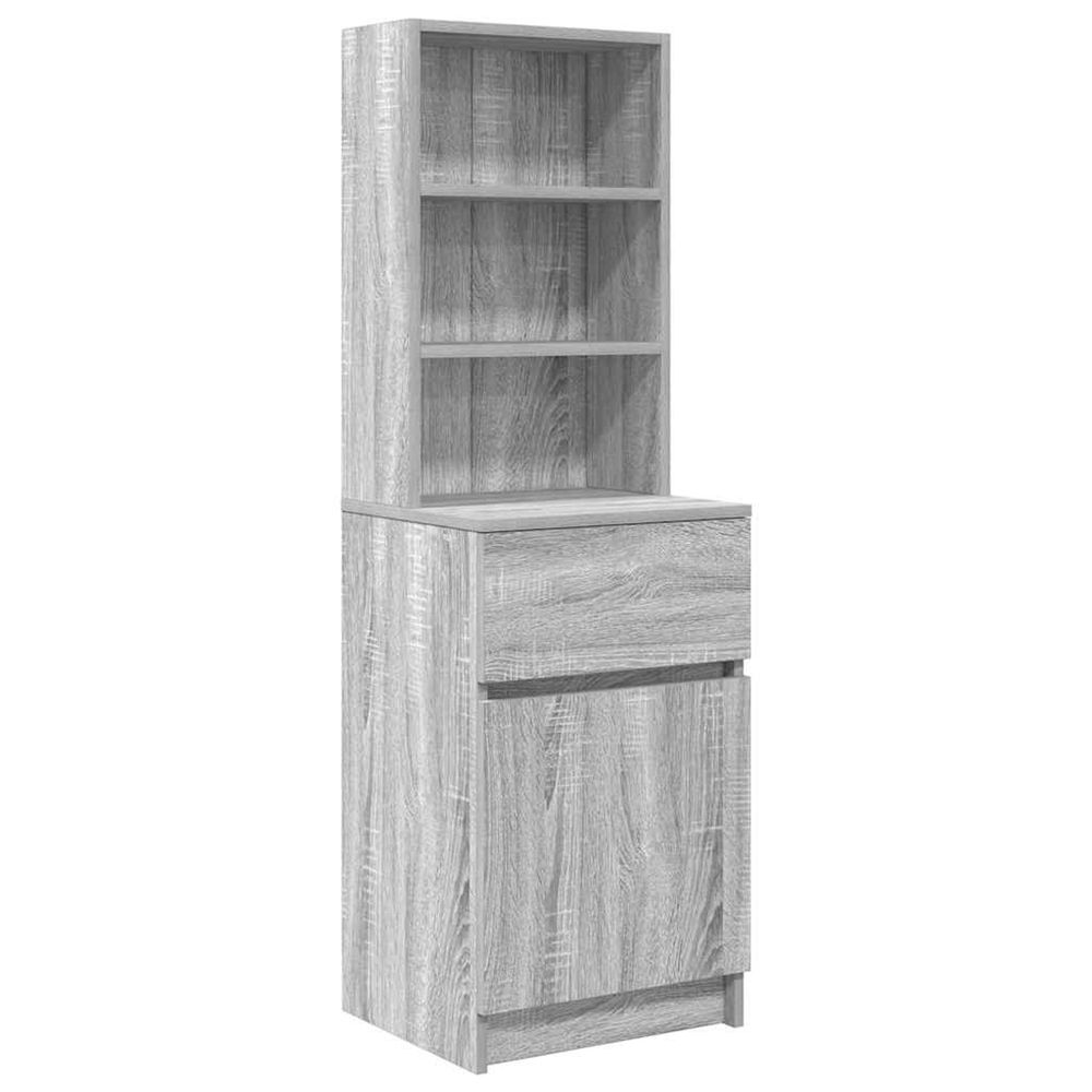 Table de chevet sonoma gris 39x35x125 cm bois d’ingénierie