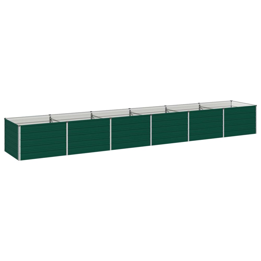 Jardin surélevé vert 480 x 80 x 55 cm acier laminé à froid