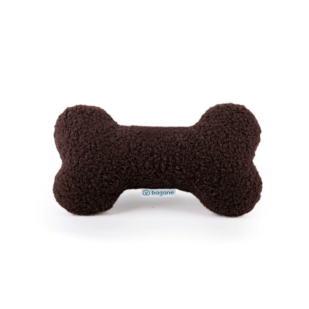 Tuileries - jouet os pour chien en bouclette brownie, 20x12x6cm