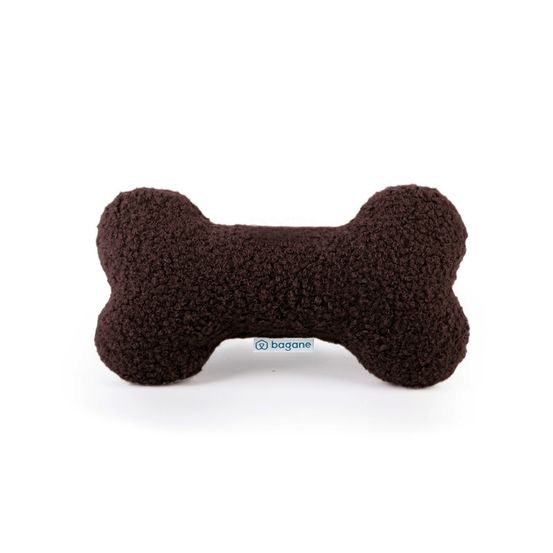 Tuileries - jouet os pour chien en bouclette brownie, 20x12x6cm