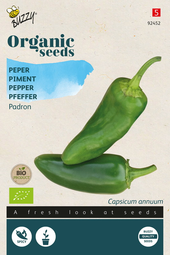 Buzzy organic piment padron (bio) - ca. 0,15 gr (livraison gratuite)