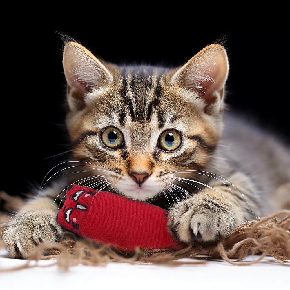 Lot de 3 jouets en peluche pour chat dtopbuyage