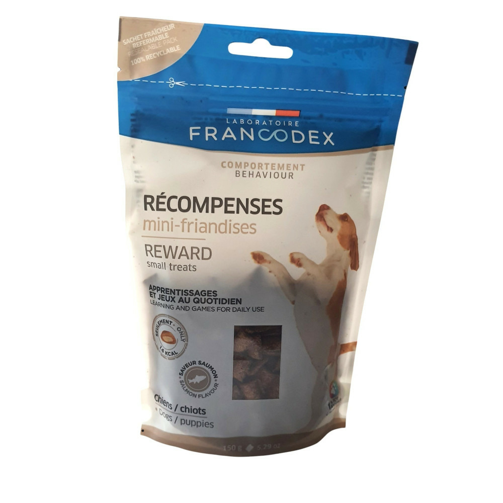 Mini friandises récompenses saveur saumon 150 g pour chiens et chiots