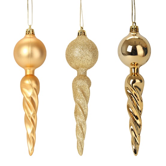 Set de 3 suspensions torsadees noel