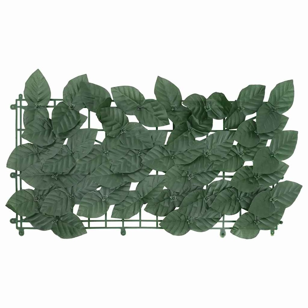 Écran de balcon avec feuilles vert foncé 600x75 cm