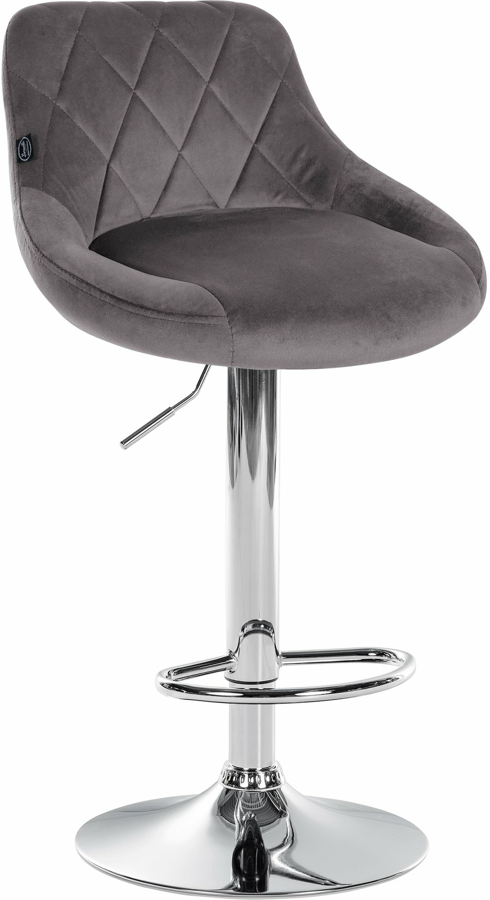 Tabouret de bar lazio velours chrome