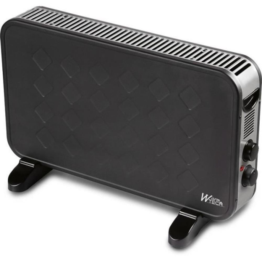 Convecteur mobile avec soufflerie - 2000 w - warmtech - wttc2000tv-bl25 - horizontal - noir