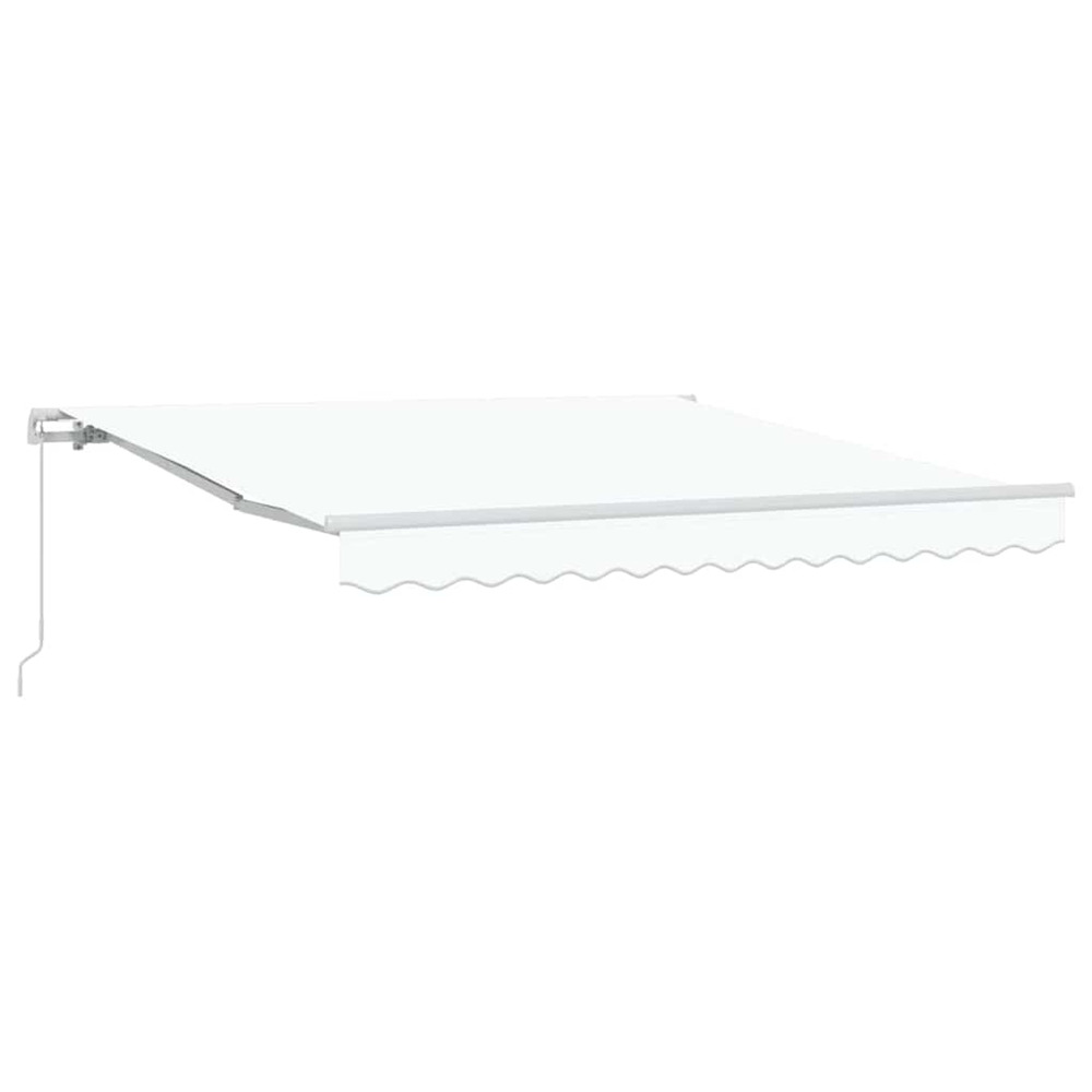 Auvent rétractable blanc 350 x 250 cm polyester et aluminium