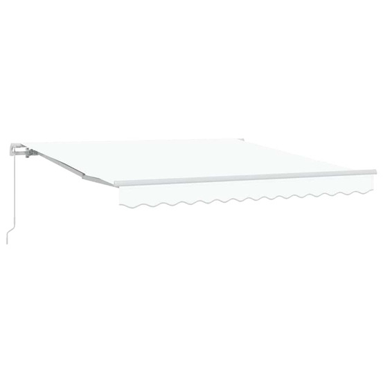 Auvent rétractable blanc 350 x 250 cm tissu