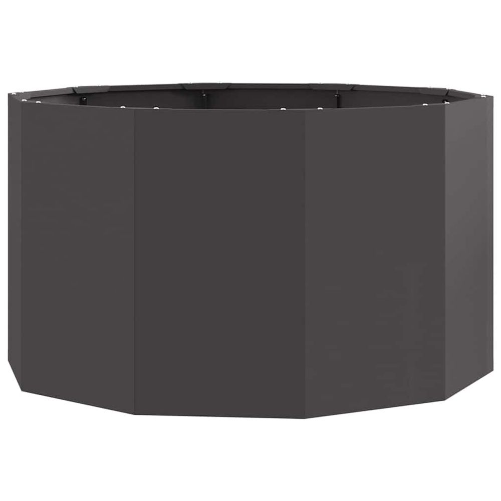 Jardinière d'extérieur noir 90 x 90 x 50 cm acier