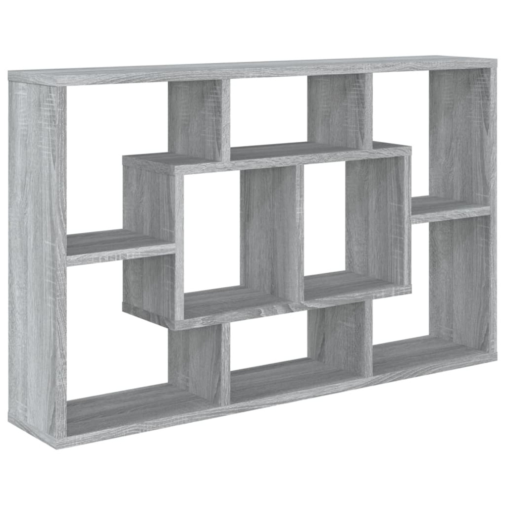 Étagère murale sonoma gris 85x16x52,5 cm bois d'ingénierie