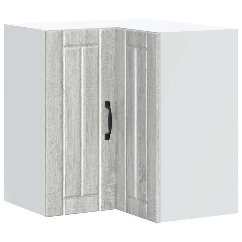 Armoire d'angle murale de cuisine lucca sonoma gris