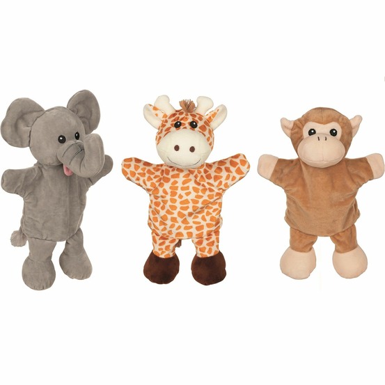 Marionnettes girafe singe éléphant