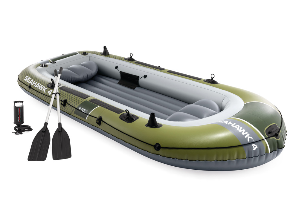 Kit bateau gonflable 4 places seahawk 4 avec rames et gonfleur