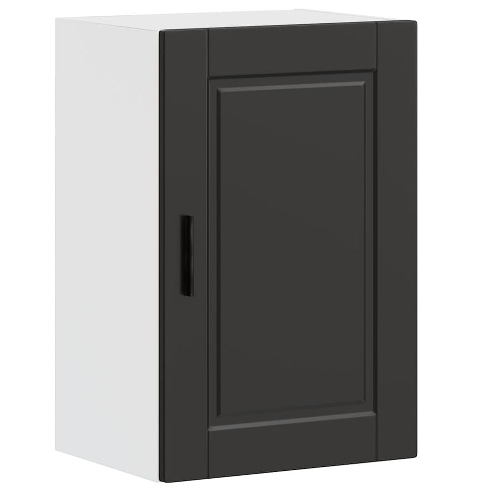 Armoire murale de cuisine porto noir bois d'ingénierie