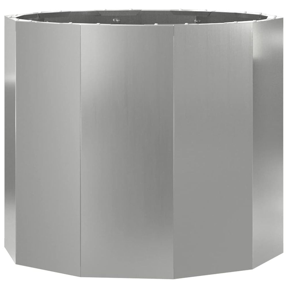 Jardinière d'extérieur argent 60 x 60 x 50 cm acier galvanisé