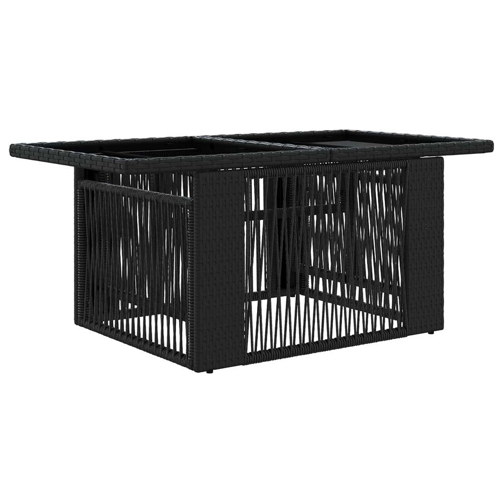 Table de jardin relevable noir 100 x 55 x 37 cm