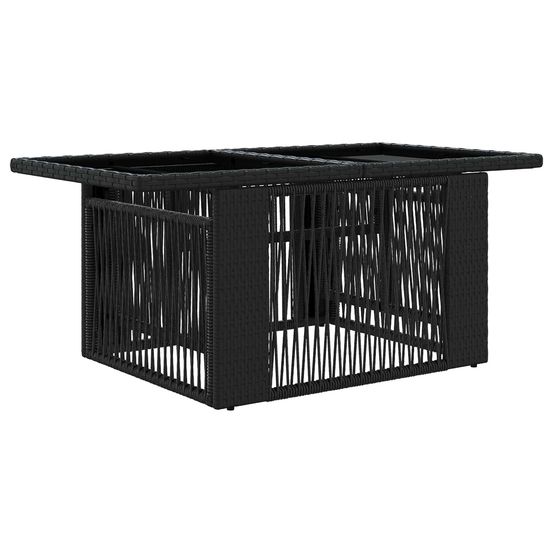 Table de jardin relevable noir 100 x 55 x 37 cm