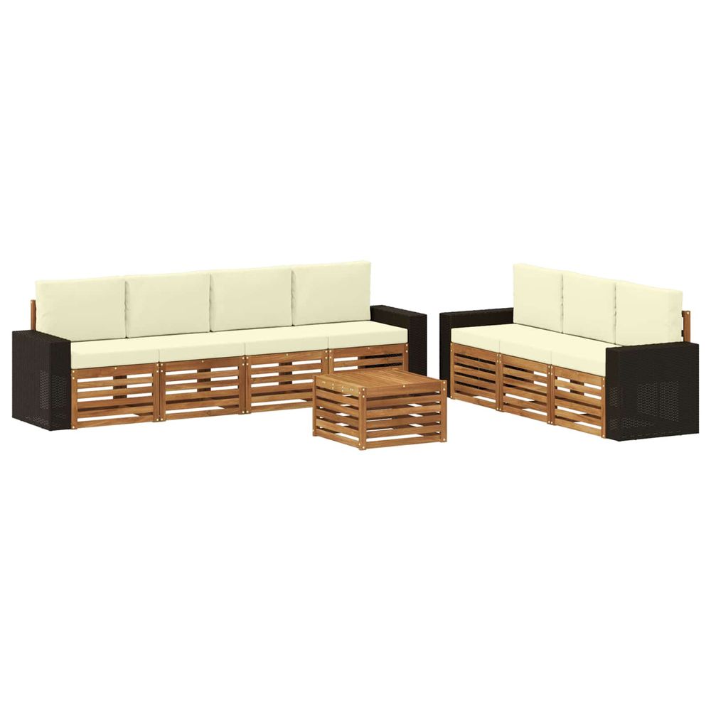Ensembles de canapés 8 pc bois d'acacia massif
