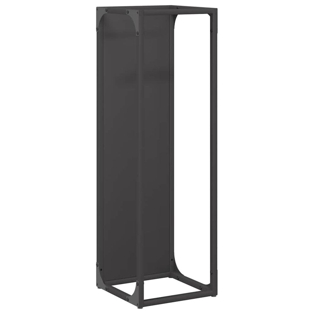 Portant de bois chauffage noir 25x25x80 cm
