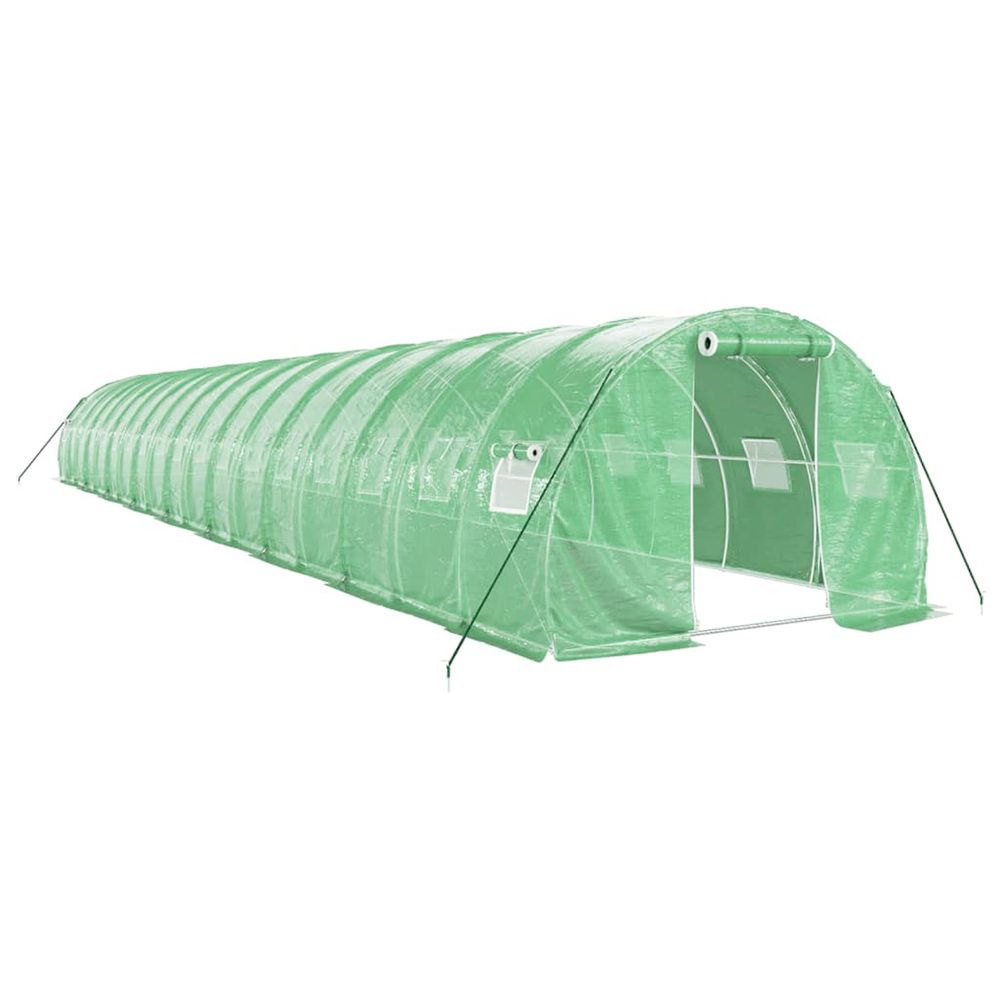 Serre avec cadre en acier vert 54 m² 18x3x2 m