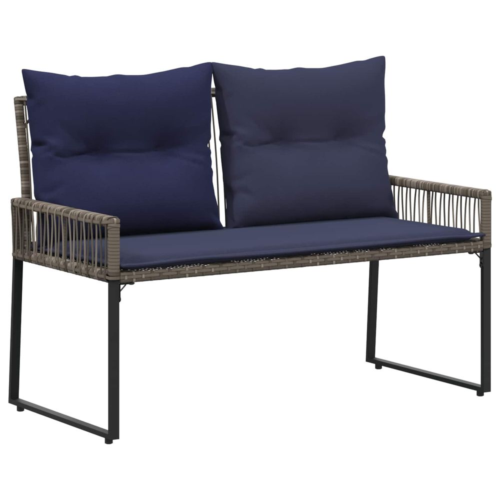Banc extérieur 2 -seater 4 pc 110 x 59 x 82 cm polyrotin