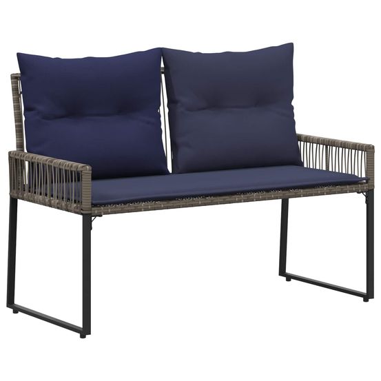 Banc extérieur 2 -seater 4 pc 110 x 59 x 82 cm polyrotin
